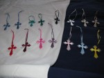 Satin Ribbon Crosses (Many Colors to Choose From)